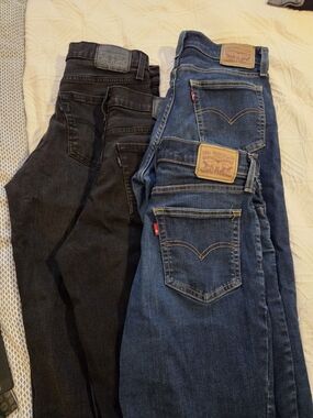 Levi's Blue and Black Denim Jeans - Two-Pair Bundle